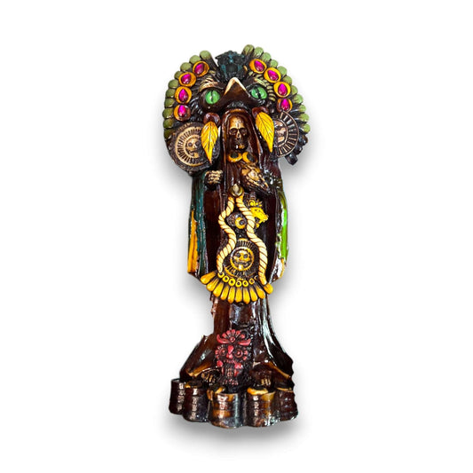 Handcrafted Aztec Warrior Statue | Cultural Art of Grim Reaper (Medium Height)