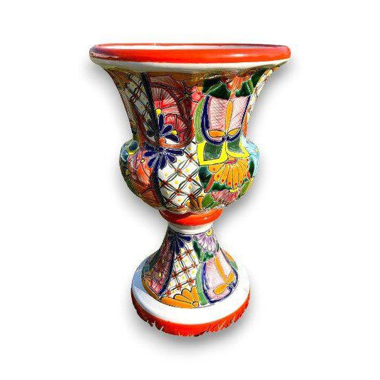 Mexican Handmade Flower Pot | Hand-Painted Talavera Planter (Extra Large)