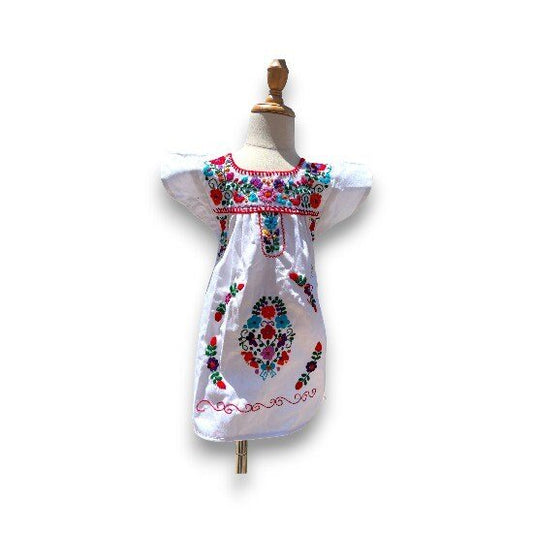 Mexican Handmade Girls' Dress | Traditional Cultural Clothing for Girls