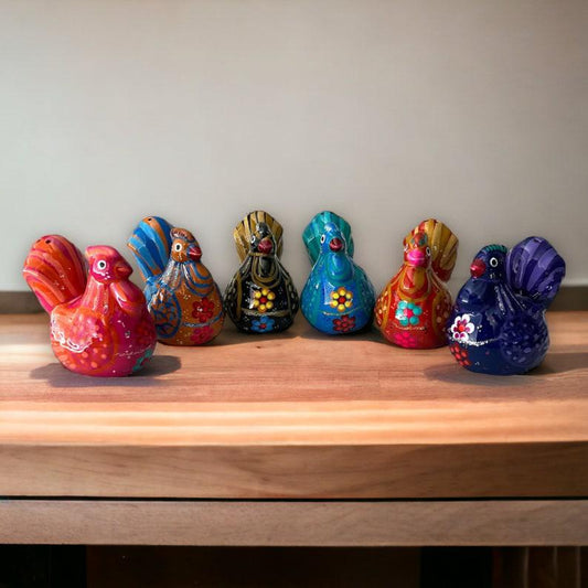 Set of 2 Chicken Salt and Pepper Shakers | Hand Painted Talavera Roosters