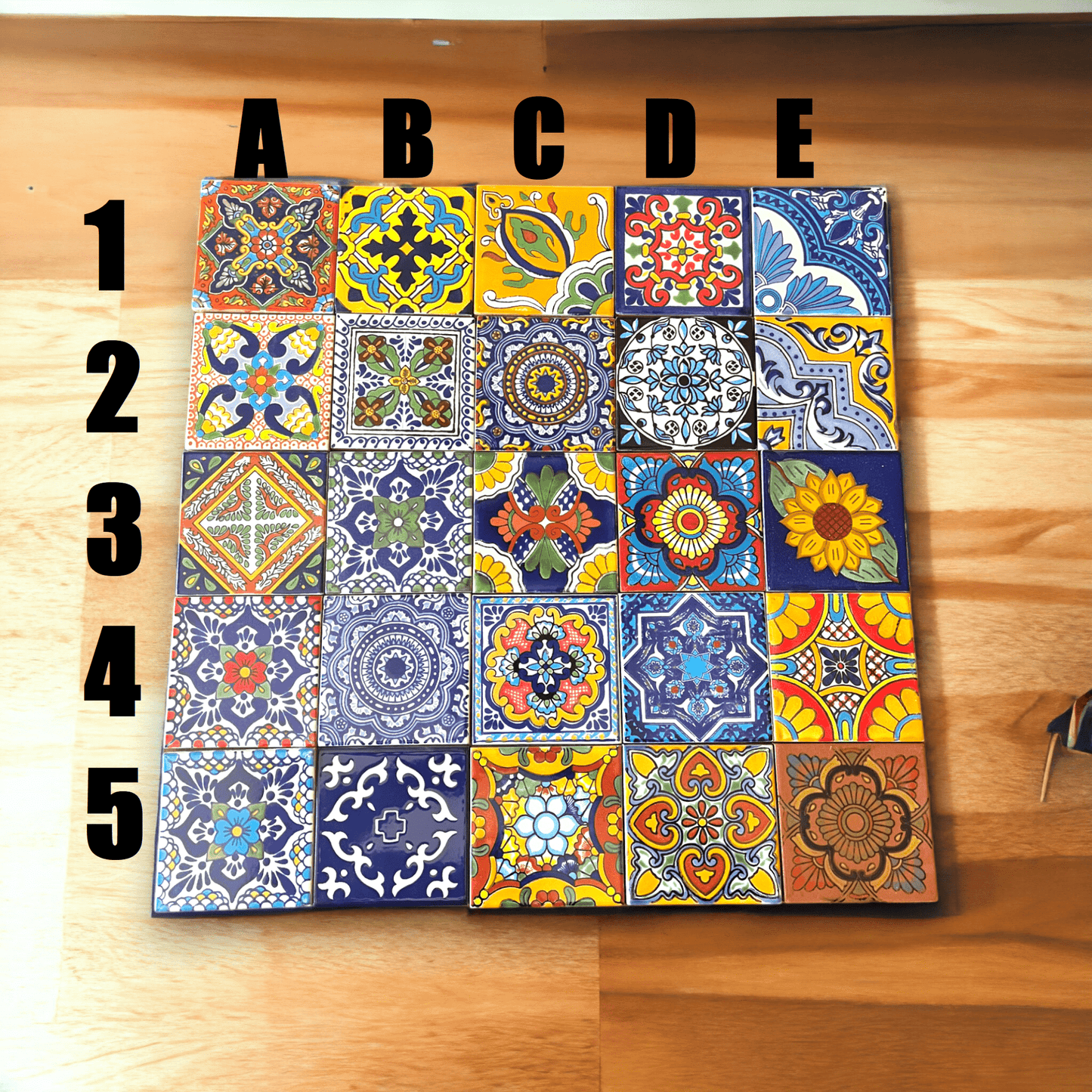 Colorful Hand Painted Mexican Talavera Tiles | Bulk Discount | 4" Square